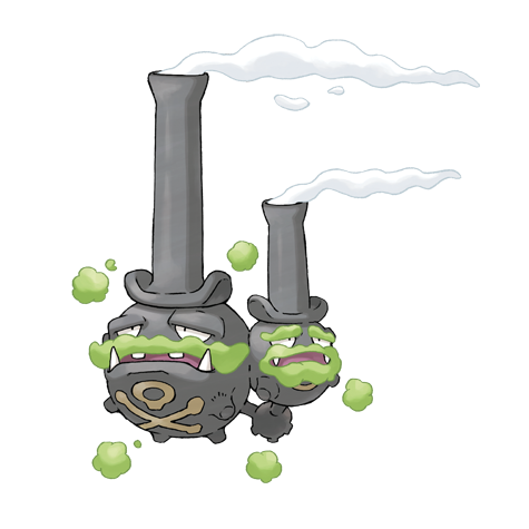 Pokémon #110-f1 - Weezing
